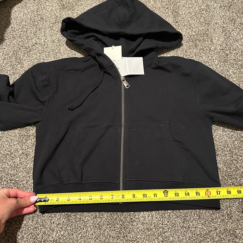 SIGNE Women's Crop Full Zip Hoodie Size S In Black - Picture 5 of 9